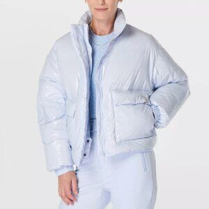 NWT Sweaty Betty Snowfall High Shine Cropped Ski Puffer